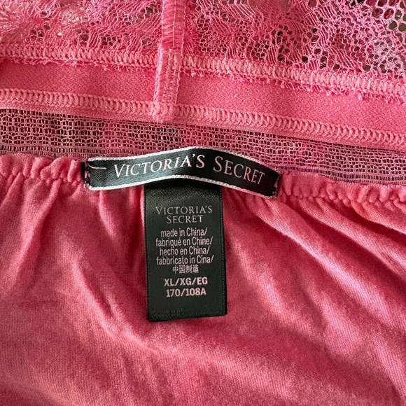 Victoria’s Secret Pink Lace Babydoll Slip Nightgown Criss Cross XL Valentine's - Picture 4 of 9